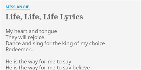 life life life life lyrics|lyrics of life bible study.